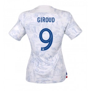 Frankrig Olivier Giroud #9 Replika Udebanetrøje Dame VM 2022 Kortærmet